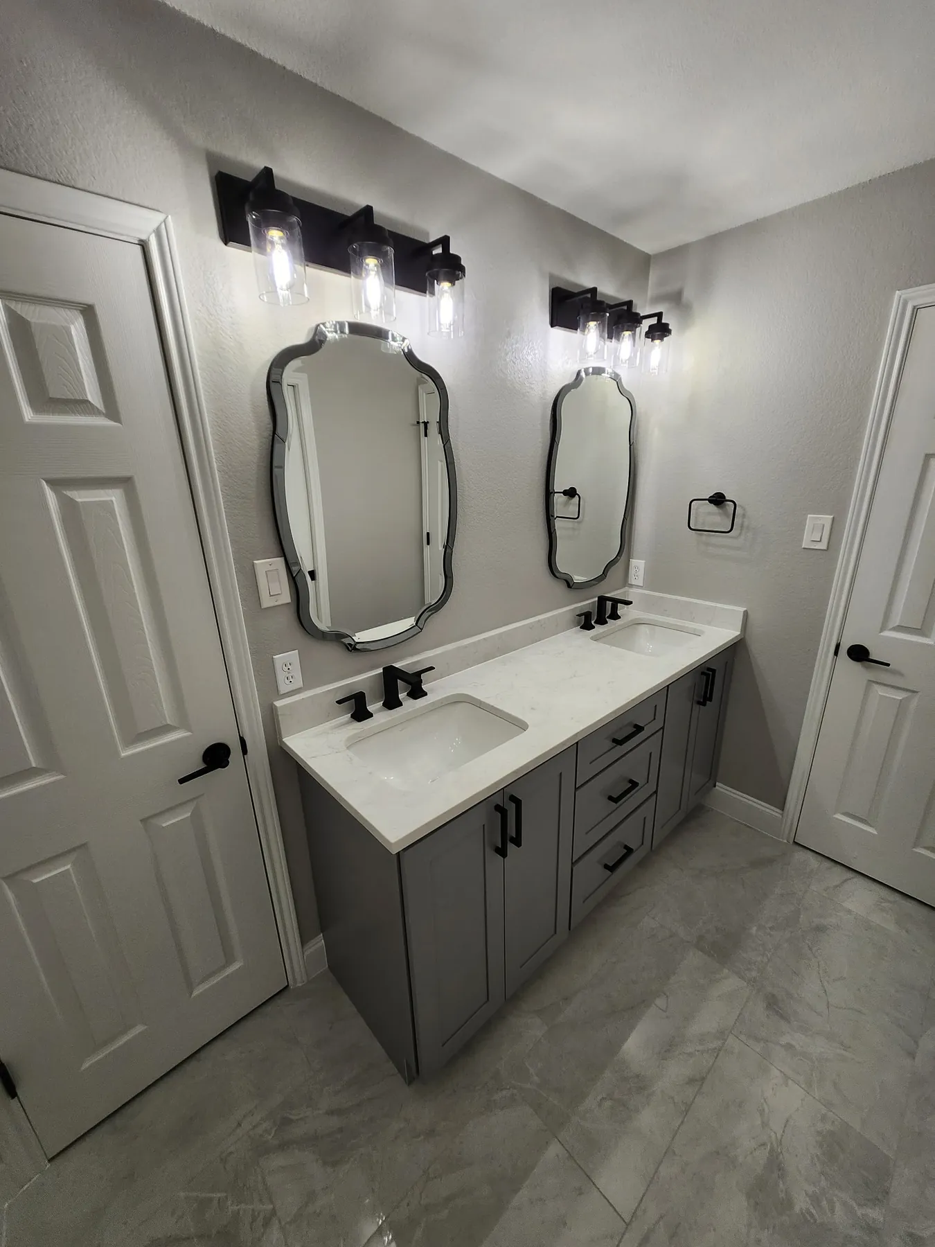 Wren bathroom vanity after remodel