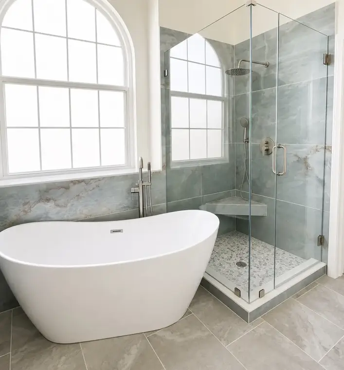 Full Bathroom Remodels After by All American Home Renovators