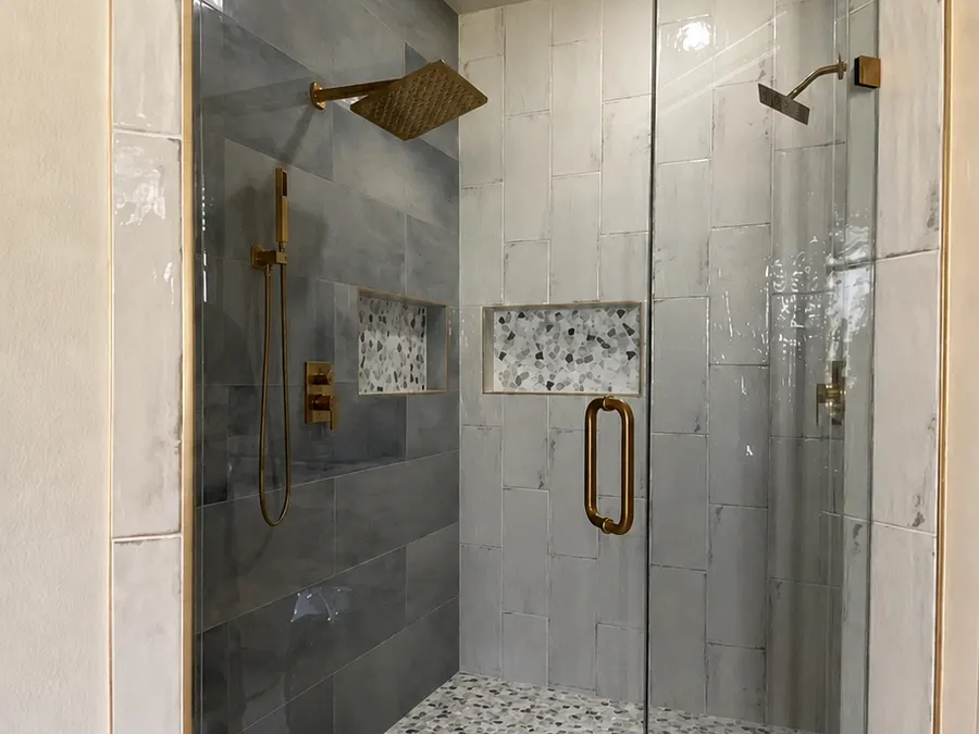 Custom tub-to-shower conversion